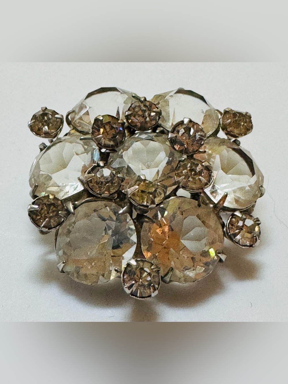 Kramer Rhinestone Cluster Brooch - Picture 5 of 5